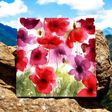 Load image into Gallery viewer, Poppies Ceramic Tile Wall Art P Stone 20x20cm Decorative Plaque Home Decor