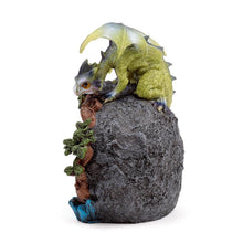 Load image into Gallery viewer, Mystical Dragon Figurine – LED Illuminated Woodland Crystal Den Decor 14cm