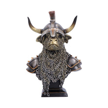 Laden Sie das Bild in den Galerie-Viewer, Highland Cow Guard Figurine Viking Warrior Bull Statue Medieval Ornament Art