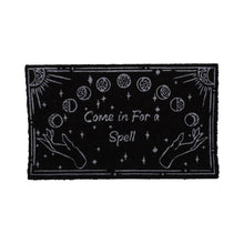 Load image into Gallery viewer, Come in for a Spell" Witchcraft Doormat | 45x75cm Coco PVC Backed | Gothic Decor