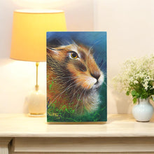 Load image into Gallery viewer, HARE 3 Ceramic Art Tile by D.Finney - 30x20cm Ready to Hang, Wall Art Decor with Box