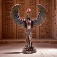 Load image into Gallery viewer, Isis Goddess Figurine Egyptian Magic Wisdom Motherhood Statue Winged decor
