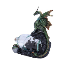 Load image into Gallery viewer, Majestic Green Dragon Figurine with Ship in a Bottle | Hand-Painted 22cm Resin Fantasy Decor | Mythical Collectible Ornament