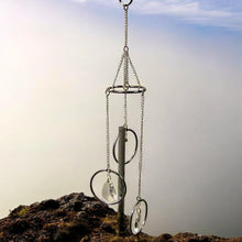 Load image into Gallery viewer, Mystical Metal & Crystal Wind Chime - 36 cm Hanging Ornament with Reflective Crystals for Tranquil Home Décor