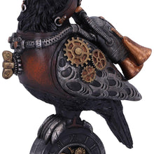 Load image into Gallery viewer, Steampunk Raven Statue - Victorian Mechanical Bird Figurine Gothic Home Decor 24cm