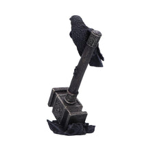 Load image into Gallery viewer, Thor's Hammer with Raven Viking Figurine Norse Mythology Valhalla Statue 23cm