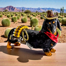 Laden Sie das Bild in den Galerie-Viewer, Deputy Dog Dachshund Ornament Cowboy Western Figurine Home Decor Gift