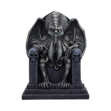 Load image into Gallery viewer, Cthulhu Throne Statue 18.3cm - Hand-Painted Resin Figurine, Gothic Home Decor