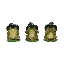 Load image into Gallery viewer, Magical Toad Wizard Figurines Fantasy Frog Statues Mystical Home Decor Ornament