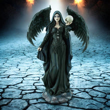 Laden Sie das Bild in den Galerie-Viewer, Large Gothic Dark Angel with Skull Figurine Fantasy Resin Statue Ornament 33.5cm