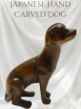 Load image into Gallery viewer, Exquisite Signed Japanese Netsuke Hand-Carved Miniature Wooden Dog Figurine – 5x3.5 cm