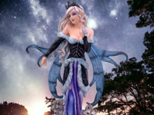 Load image into Gallery viewer, Mystic Winter Fairy with Snow Foxes Figurine, Enchanted Forest Sorceress, Fantasy Home Decor, Mystical Faerie Statue, Enthralling Sculpture-OsirisTradingUK