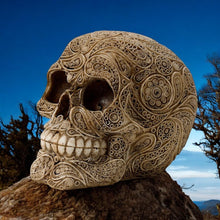 Laden Sie das Bild in den Galerie-Viewer, Abstract Gothic Skull Fantasy Figurine Halloween Ornament Macabre Figure