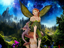Laden Sie das Bild in den Galerie-Viewer, Whimsical Forest Fairy with Dragon Companion Statue, Mythical Figurine, Enchanted Woodland Decor, Fantasy Creature Art, Unique Gift Idea-OsirisTradingUK