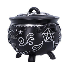 Load image into Gallery viewer, Big Witch Energy Cauldron Storage Box | Wiccan Witchcraft Decor | Hand-Painted