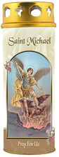 Load image into Gallery viewer, Saint Michael Candle with Windproof Cap, 16.5cm - Decorative Prayer Candle in Gift Box