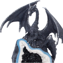Load image into Gallery viewer, Midnight Custodian Light Up Dragon Statue LED Fantasy Geode Dragon Ornament