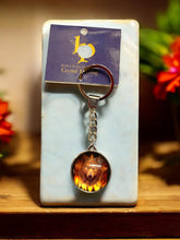 Load image into Gallery viewer, Set of 3 Lisa Parker Wolf Keyrings – "Wild Fire" Design | Fantasy-Inspired Gift | Mystical Art