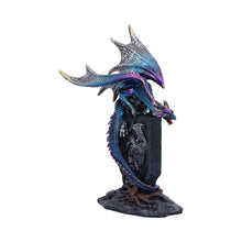 Load image into Gallery viewer, Blue Gothic Dragon Figurine - Fantasy Resin Ornament Statue Home Decor 17.5cm
