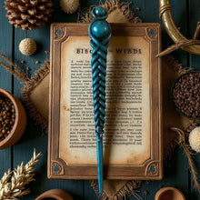 Load image into Gallery viewer, Witchy Wand Resin 24cm | Handcrafted Occult Prop | Wiccan Ritual Magic Wand | Gothic Pagan Collectible Gift