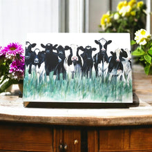Load image into Gallery viewer, AN AUDIENCE OF COWS Ceramic Art Tile by Pankhurst Gallery 30x20 cm
