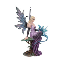 Load image into Gallery viewer, Majestic spring Fairy & Dragon Gothic Statue Fantasy Art Figurine Mythical Sculpture