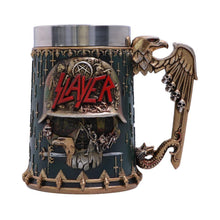 Laden Sie das Bild in den Galerie-Viewer, Official Slayer Skull Tankard | Eagle Helmet Logo Mug | Heavy Metal Collectible 16.5cm
