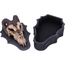 Laden Sie das Bild in den Galerie-Viewer, Fantasy Gothic Dragon Skull Box Monte Moore Design Collectible Trinket Storage