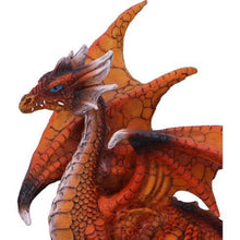 Load image into Gallery viewer, Gothic Orange Dragon Figurine - "Ember Guard" by Nemesis Now 18.5cm