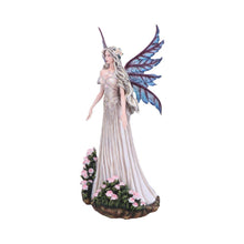 Laden Sie das Bild in den Galerie-Viewer, Mystical Woodland Fantasy Forest Fairy Sculpture Floral Figurine Gothic Wings Art