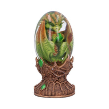 Laden Sie das Bild in den Galerie-Viewer, Mystical Green Dragon Egg Ornament - Earth Baby Dragon Collectible Decor