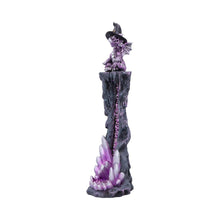 Load image into Gallery viewer, Enchanting Fantasy Dragon Incense Burner with Mystical Purple Geode Crystal Gift