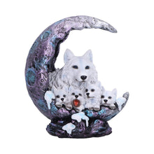 Load image into Gallery viewer, Gothic Wolf Moon Ornament Guardian Statue crescent guardianship Figurine Home Decor