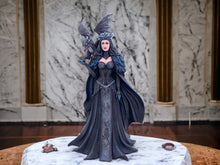 Load image into Gallery viewer, Enchanting Gothic Fairy and Majestic Dragon Statue, Fantasy Enthusiast Collectible Figurine, Mythical Centerpiece, Elegant Dark Sorceress-OsirisTradingUK