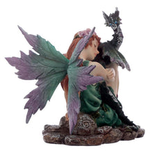 Load image into Gallery viewer, Enchanting Fairy with Dragon Figurine - Fantasy Ornament Home Decor Statue 12cm