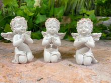 Load image into Gallery viewer, Adorable Cherub Figurines Set of 3 | Resin Angel Statues | Prayerful Cherubim Decor | Boxed Angelic Trio | Spiritual Gift Collection-OsirisTradingUK