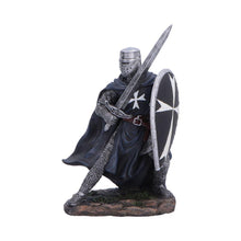 Laden Sie das Bild in den Galerie-Viewer, Dark Templar Knight Statue Figurine Ornament Medieval Crusader Sword Shield