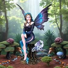 Laden Sie das Bild in den Galerie-Viewer, Fantasy Fairy Companion with Dragon Figurine Magical Mythical Gothic Sculpture