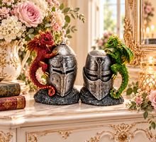Charger l'image dans la galerie, Dragon Knight Helmet Figurines Medieval Armour Fantasy Gothic Ornaments Decor