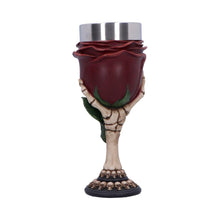 Laden Sie das Bild in den Galerie-Viewer, Gothic Rose Goblet Skeleton Hand Chalice Dark Fantasy Wine Cup Horror Skull