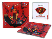 Load image into Gallery viewer, Vibrant Wassily Kandinsky Art Glass Plate - Abstract Decorative Plate 13x13cm - Modern Art Inspired Home Decor