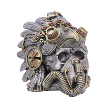 Load image into Gallery viewer, Steampunk Indian Skull Ornament Mechanical Feather Headdress Gothic Decor