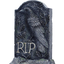 Load image into Gallery viewer, Gothic Raven Gravestone Ornament RIP Tombstone Crow Statue Halloween Decor