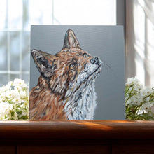 Load image into Gallery viewer, PATIENCE" Ceramic Art Tile by Sam Fenner - 20x20 cm - Ready to Hang Wall Art - Animal Portrait - Unique Gift - Home Decor