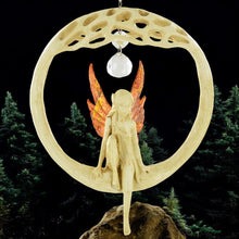 Load image into Gallery viewer, Tree of Life Fairy Window Hanger Art Nouveau Faerie Deco Dream Catcher