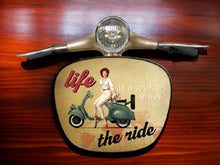 Load image into Gallery viewer, Inspirational Scooter Wall Art - Vintage Vespa Style Decor Headlight, Motivational Life Quote Home Accent-OsirisTradingUK