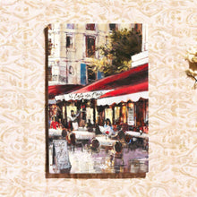 Load image into Gallery viewer, CHAMPS ELYSEES 2 Ceramic Art Tile by Brent Heighton - Paris Cafe Scene 30x20 cm, Ready to Hang, French Street Decor
