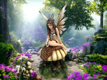 Load image into Gallery viewer, Whimsical Woodland Fairy Statue on Toadstool - Enchanted Forest Resin Figurine, Nature-Inspired Decor-OsirisTradingUK