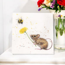 Load image into Gallery viewer, BASHFUL AND BUMBLE Ceramic Art Tile by Bree Merryn 20x20 cm - Wall Hanging Decor Gift in Box