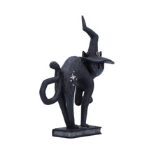 Laden Sie das Bild in den Galerie-Viewer, Witchy Black Cat Spell Figurine Gothic Statue Celestial Symbols Spooky occult Art